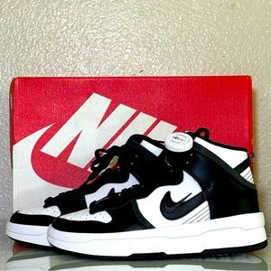 Women’s Nike Dunk High Up Black / White 8